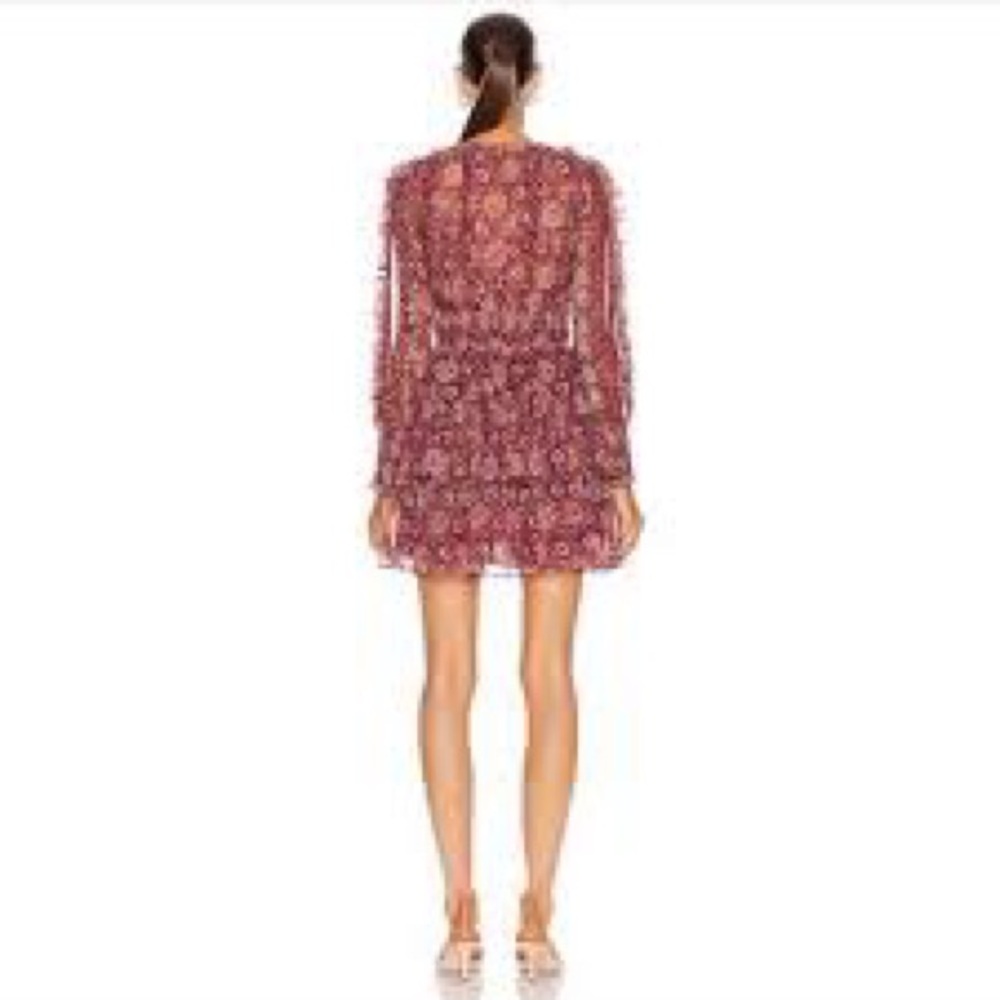 Ulla Johnson Brisa Mini Dress in Claret Patchwork Size 6 - Picture 7 of 15